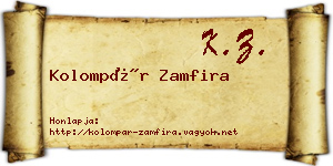 Kolompár Zamfira névjegykártya